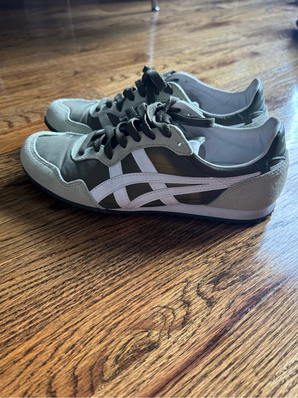 Onitsuka Tiger by Asics Olive Green & White Low-Profile Sneakers